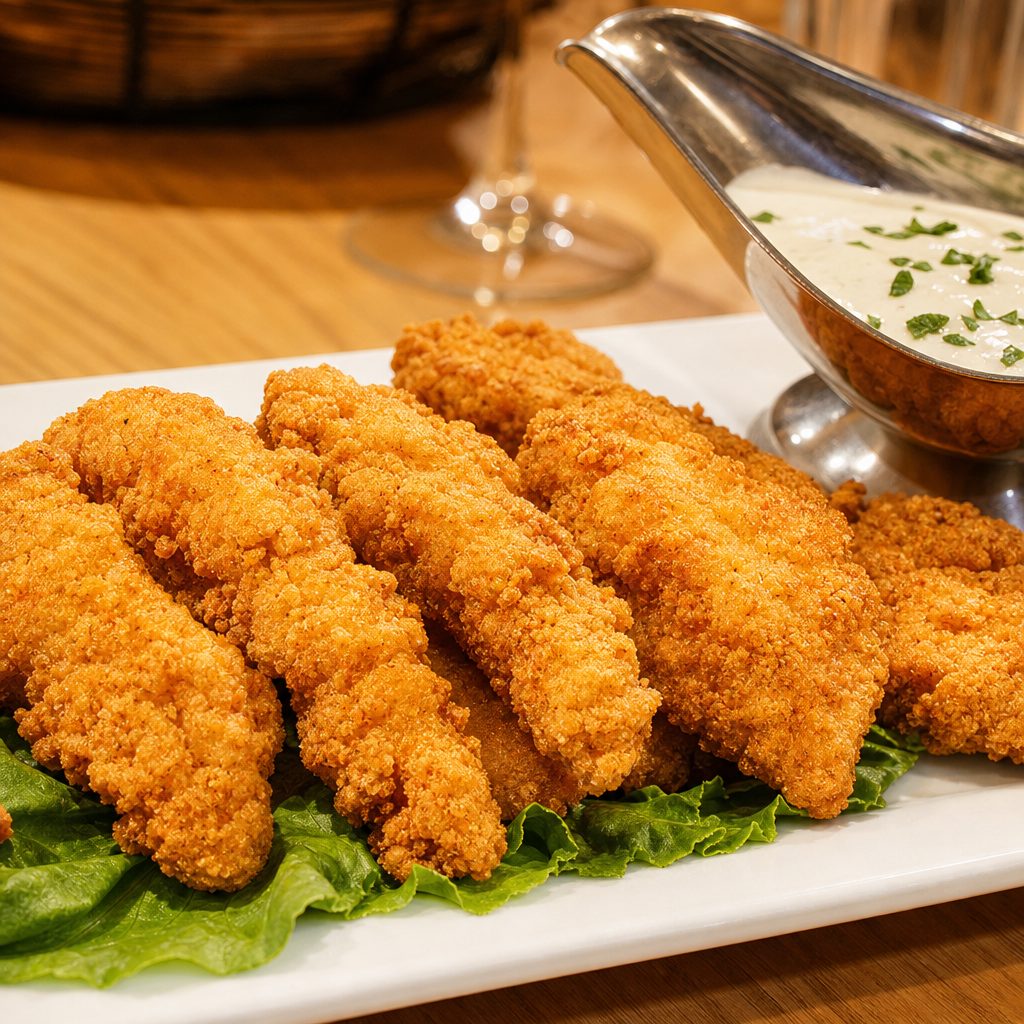 Chicken Fingers with Fries.