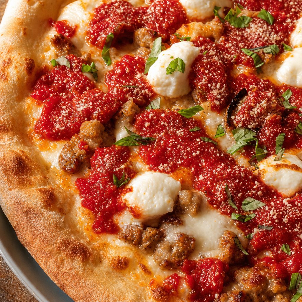 Eggplant Rollatini Pizza.