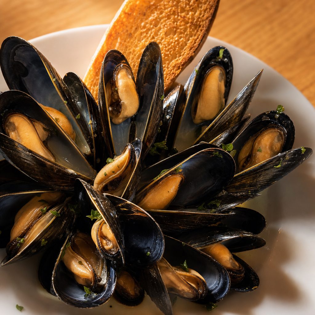 Mussels Marinara.