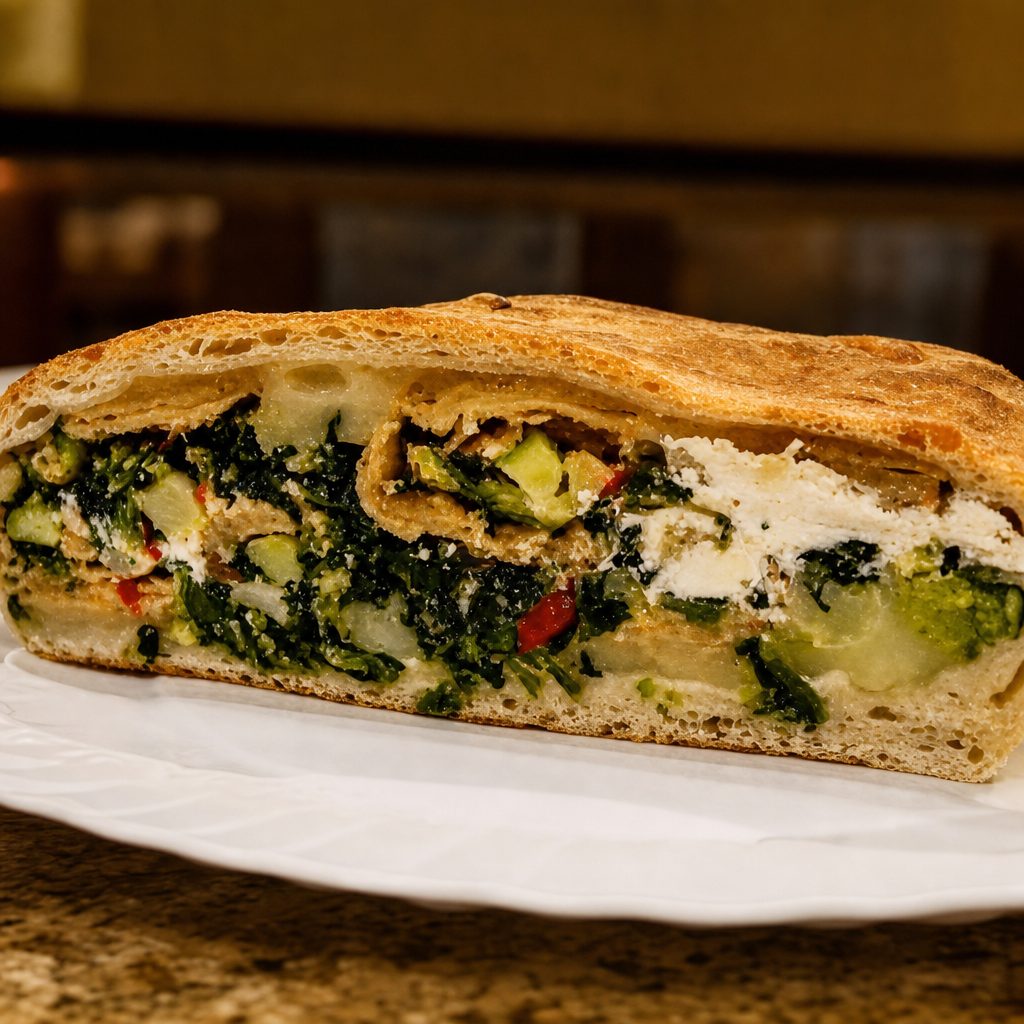 Stuffed Vegetable Pizza.