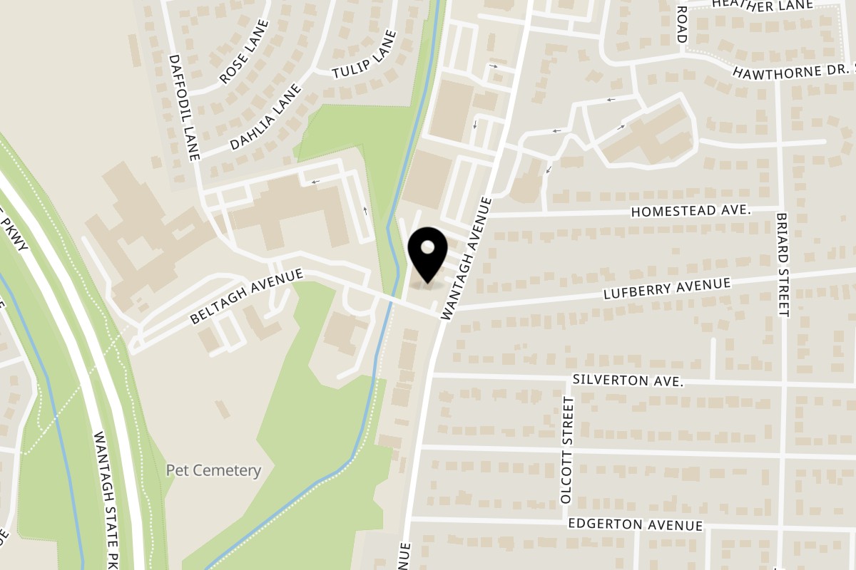Map showing the location of Phils Pizzeria of Wantagh on 1378 Wantagh Ave in Wantagh